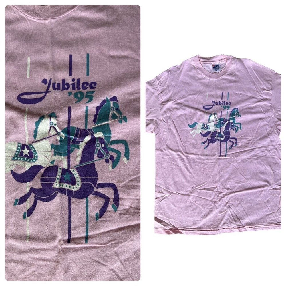 Vintage Hanes Beefy T Shirt XL Jubilee Purple Single Stitch Made In USA 90s